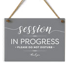 Reilly Originals Do Not Disturb Sign Session In Progress Gray 5x7 Inch