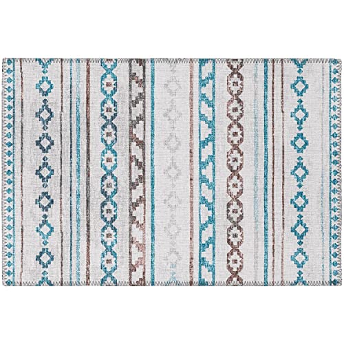 Sedona Sn10 Grey Bohemian Rug Rectangle 3' X 5'