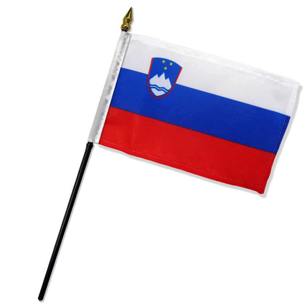 Quality Standard Flags One Dozen Slovenia Stick Flag, 4 By 6'