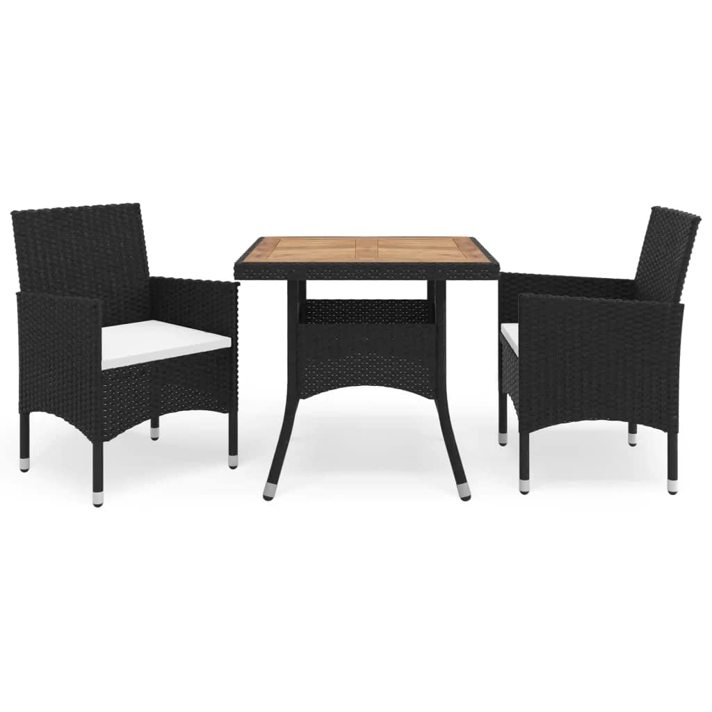 vidaXL Solid Acacia Wood Patio Dining Set - Thumbnail 5