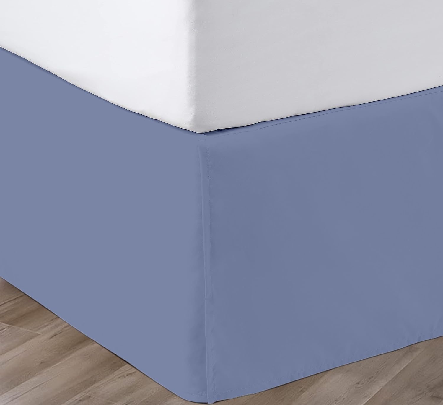 Sgi Bedding 16' Inch Drop Bed Skirt Queen Size With Platform To Stay In Place Elegant Pleated Design With Split Corners Wrinkle