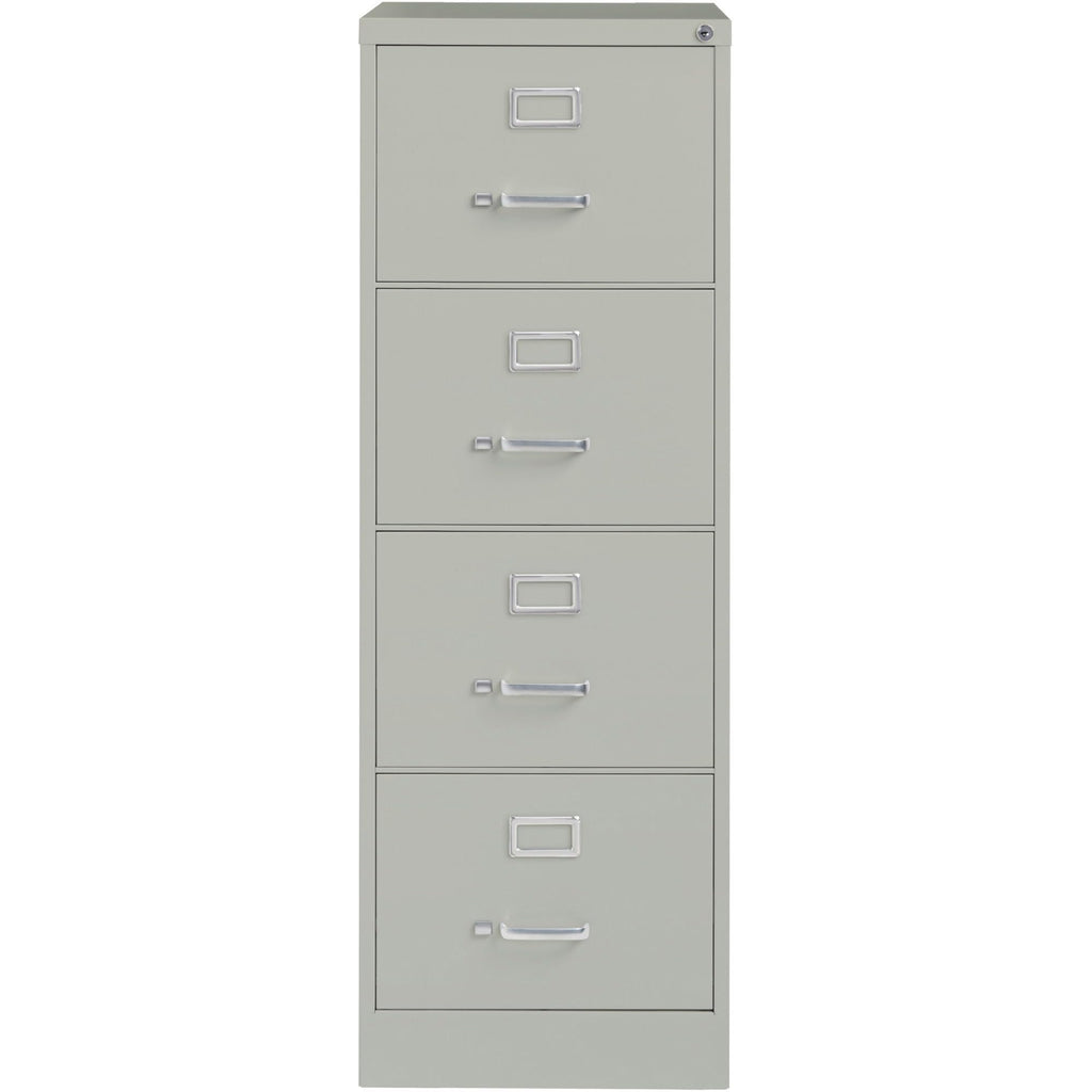 Lorell 4-Drawer Vertical File, 18 by 26-1/2 by 52-Inch, Light Gray
