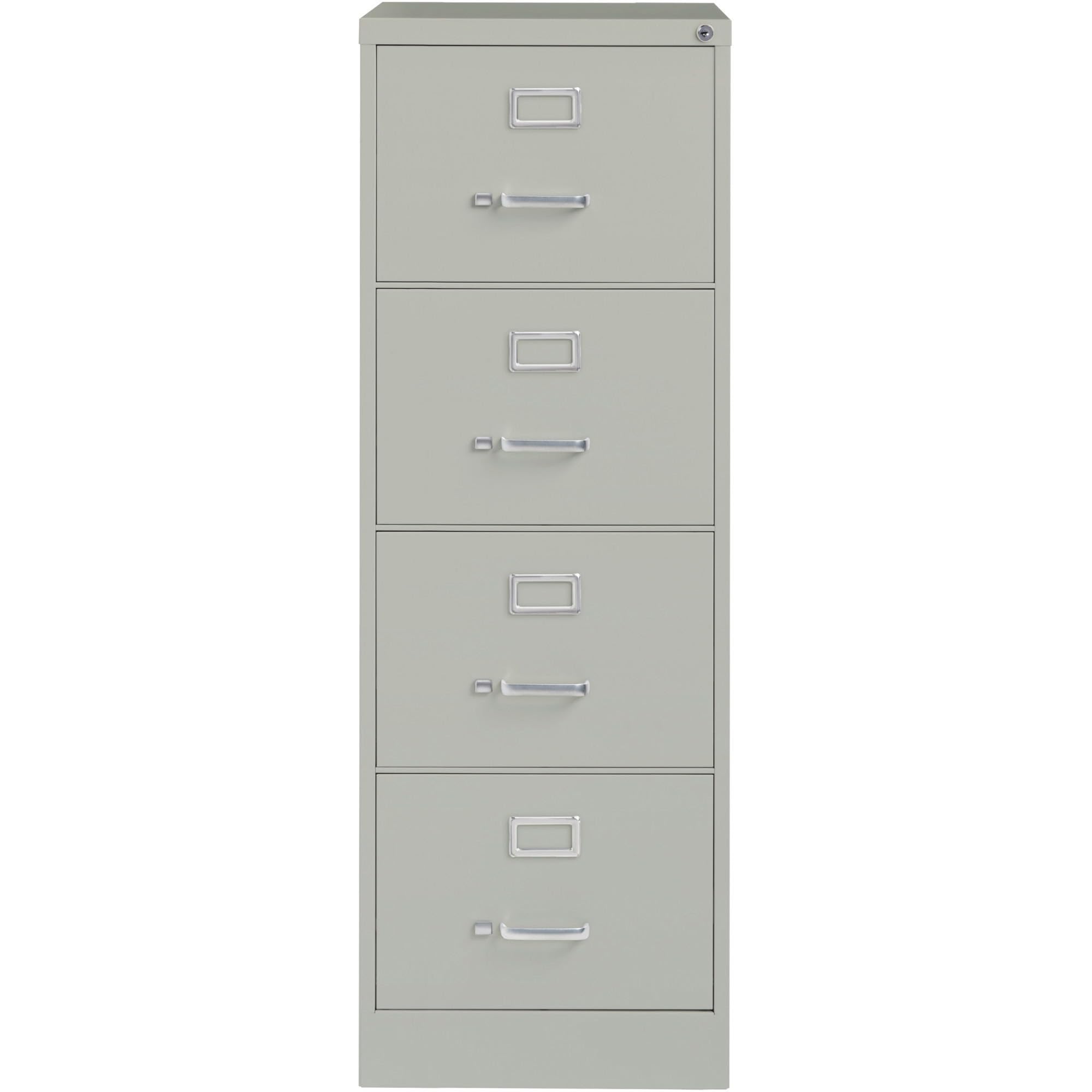 Lorell 4-Drawer Vertical File, 18 by 26-1/2 by 52-Inch, Light Gray