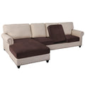 PrinceDeco 4 Pieces Chaise Lounge Sofa Slipcover Super Soft L Shape Slipcover Elastic Couch with Chaise Lounge Cover Furniture P