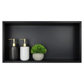 Bernkot Stainless Steel Shower Niche 24 X 12 Matte Black No Tile Needed Recessed Shower Shelf for Bathroom Storage Over Mount In