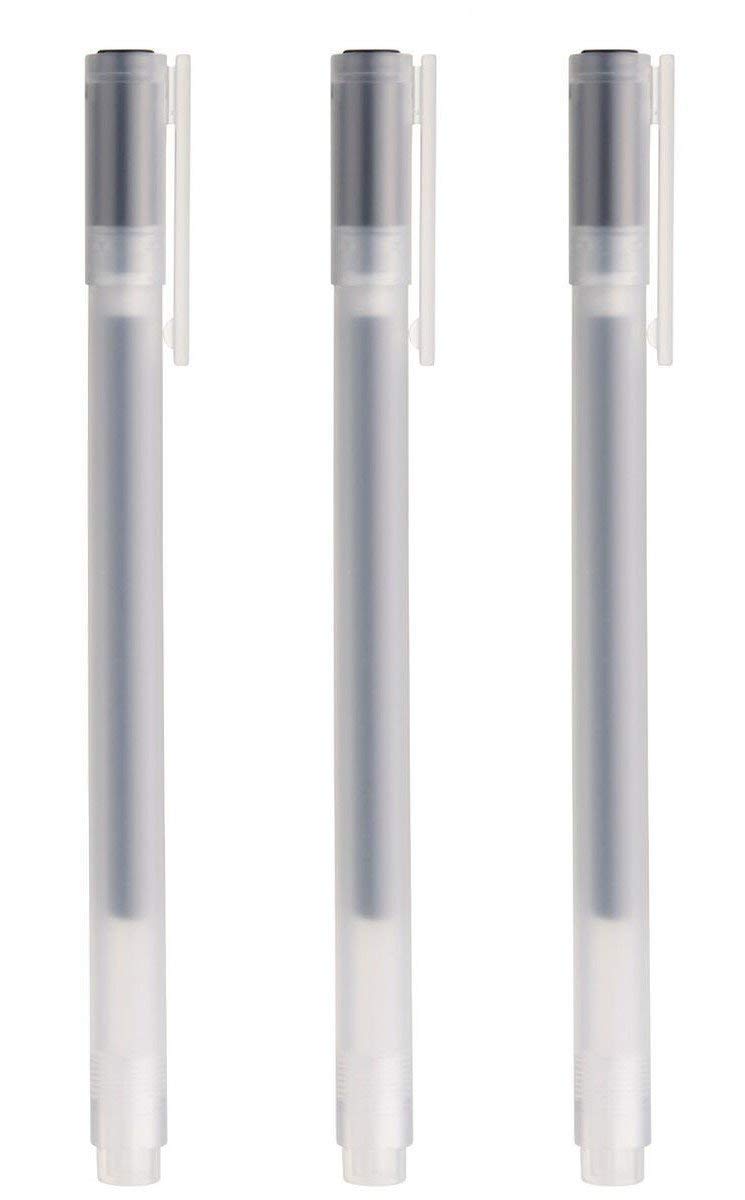 Muji Gel Ink Ball Point Pen, Black, 0.38Mm, Pack Of 3 (Japan Import)