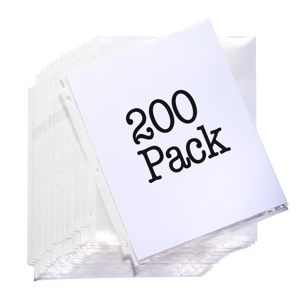Sheet Protectors, Clear Sheet Protector For 3 Ring Binder, Page Protectors - Top Loading, 3 Hole Punched - 8.5 X 11 Inches - Arc