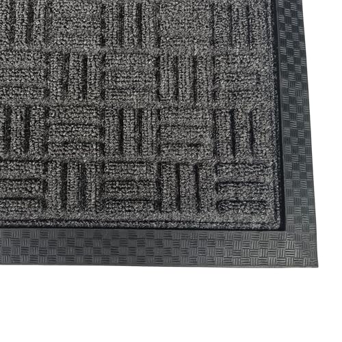 Floortex® Doortex® Ribmat Entrance Mat, Charcoal - 48&quot; X 72&quot;