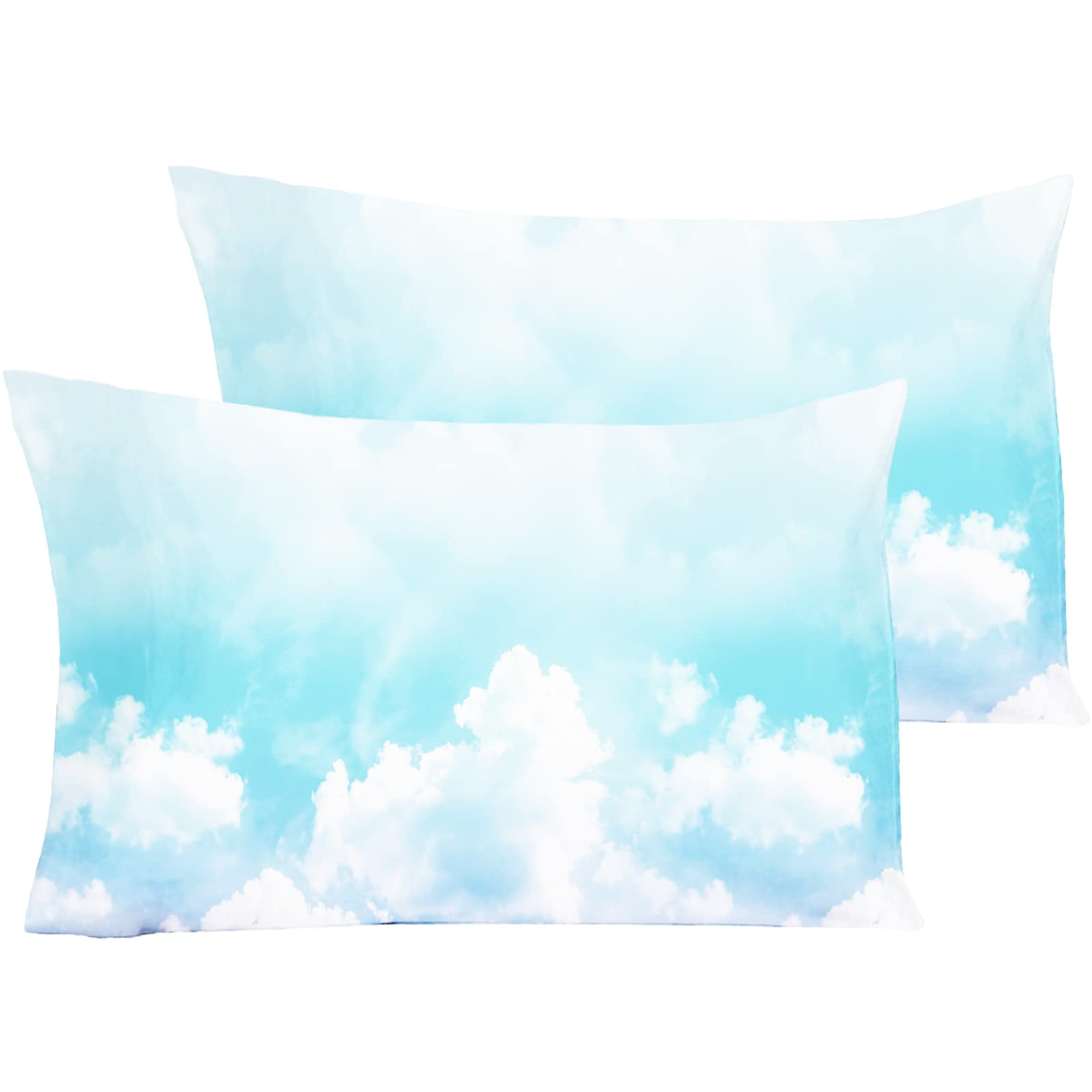 Yiyea Standard Pillow Cases Set Of 2, Ultra Soft Double Brushed Microfiber Pillowcases Standard, Printed Bed Pillow Covers, Fade