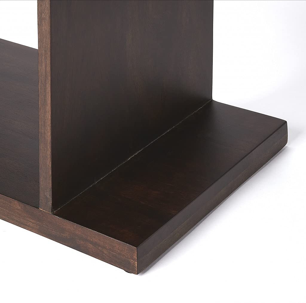 HomeRoots Dark Brown Mango Wood Stockholm Coffee Etagere
