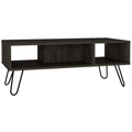Vassel Coffee Table, 4 Legs, 2 Shelves, Espresso