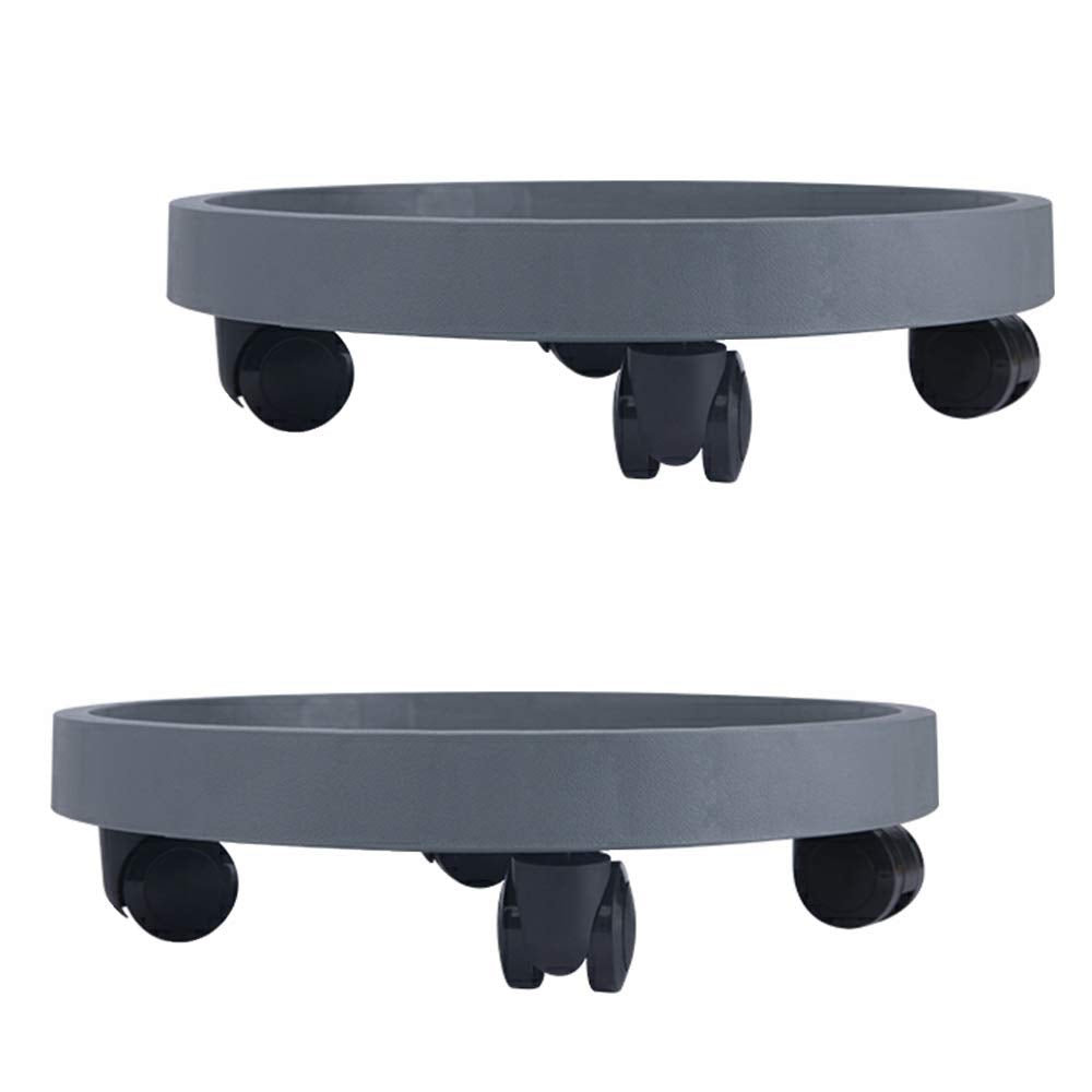 2 Pack Of 14 Inch Heavy Duty Plant Caddy With Wheels,Rolling Plant Stand Pot Trolley,Wheeled Planter Saucer Tray,Potted Flower M
