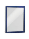 Durable DURAFRAME Self-Adhesive Magnetic Document Sign Holder - Letter-Size 8.5 x 11 Inches - Dark Blue - Pack of 2