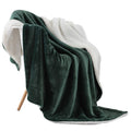 Nanpiper Throw Blanket Reversible Sherpa Flannel Blanket Super Soft Fuzzy Plush Fleece Microfiber For Bed/Couch(60'X80',Olive