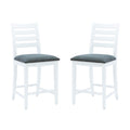 Flynn White Counter Stool Uph Seat