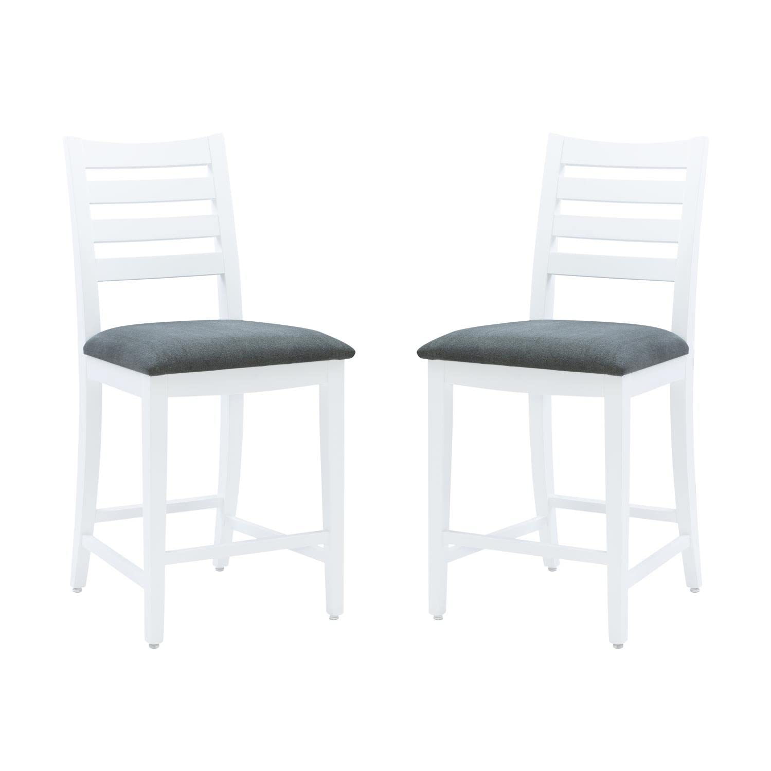 Flynn White Counter Stool Uph Seat
