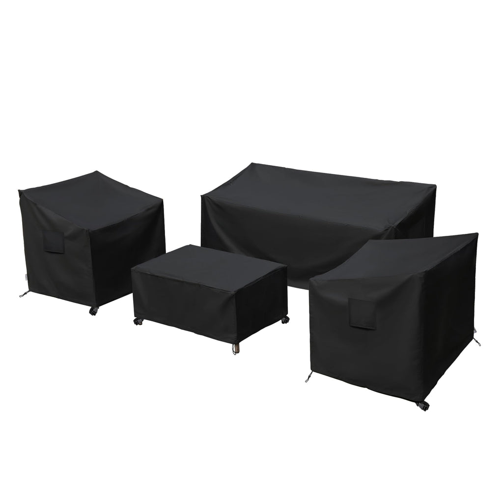 Baner Garden Patio Furniture Covers,Outdoor Furniture Cover Waterproof,Patio Furniture Set Covers For 4 Piece Outdoor Conversation Set,Patio Covers Set X-Large (Black)