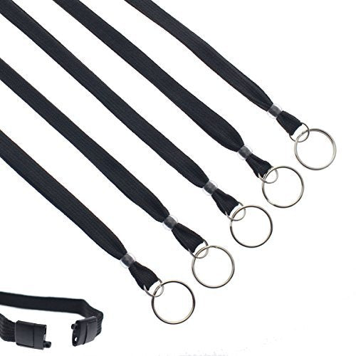 Specialist Id 25 Pack - Heavy Duty Breakaway Lanyards For Keys And Id'S With Key Chain Split Ring - Break-Away Clasp And Keychai