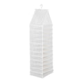 BESTOYARD PVC Hanging Clothes Storage Bag with 12 Layers and Mesh Compartments, Washable Closet Organizer for Clothing and Pants