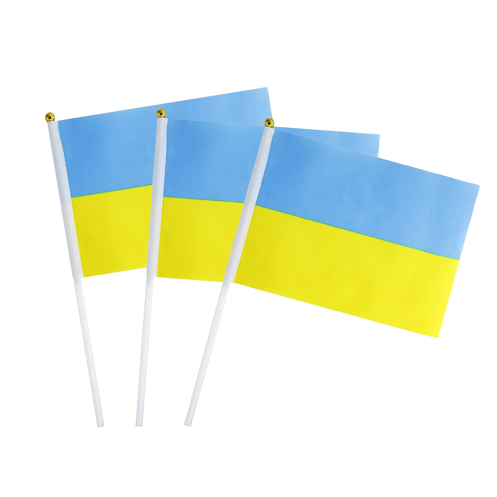 Ukraine Flag Ukrainian Hand Held Small Mini Stick Flags Decorations International Country World Flags For Party Olympics Festiva