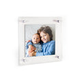 ArtToFrames Floating Acrylic Frame for Pictures Up To 10x10 inches (Full Frame is 14x14) with 13x19mm Polished Chrome Acrylic St