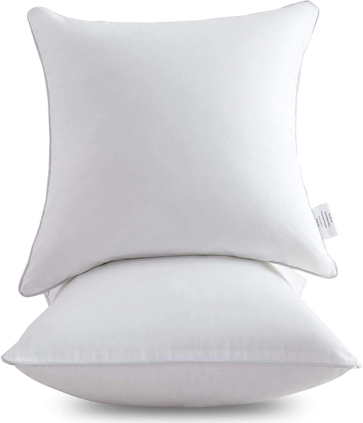 Leeden 24 X 24 Pillow Inserts (Set Of 2) - Throw Pillow Inserts With 100% Cotton Cover - 24 Inch Square Interior Sofa Pillow Ins