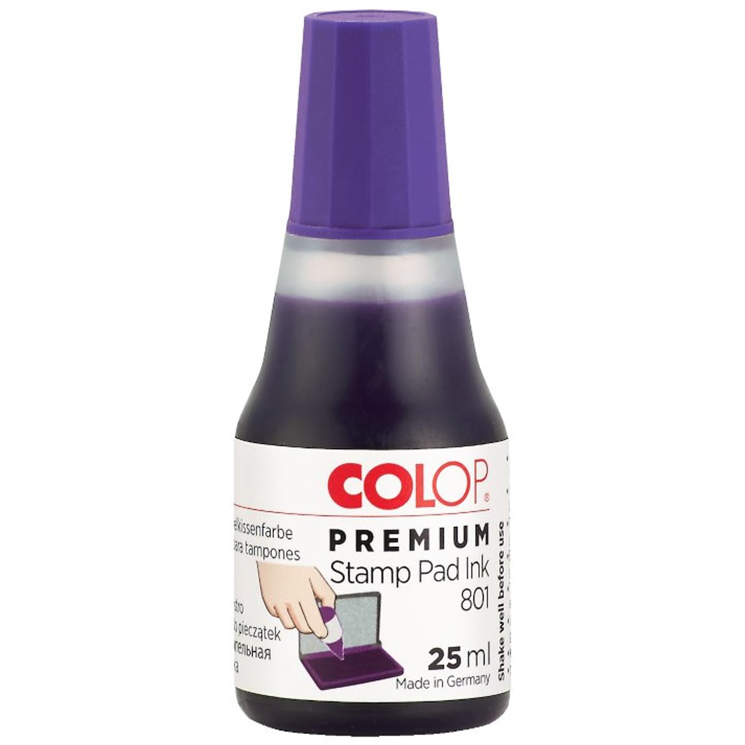Colop Non-Toxic, Water Based 801 Premium Violet Ink, 0.9 Oz