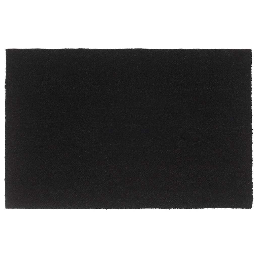 vidaXL Door Mat Black 25.6inchx39.4inch Tufted Coir