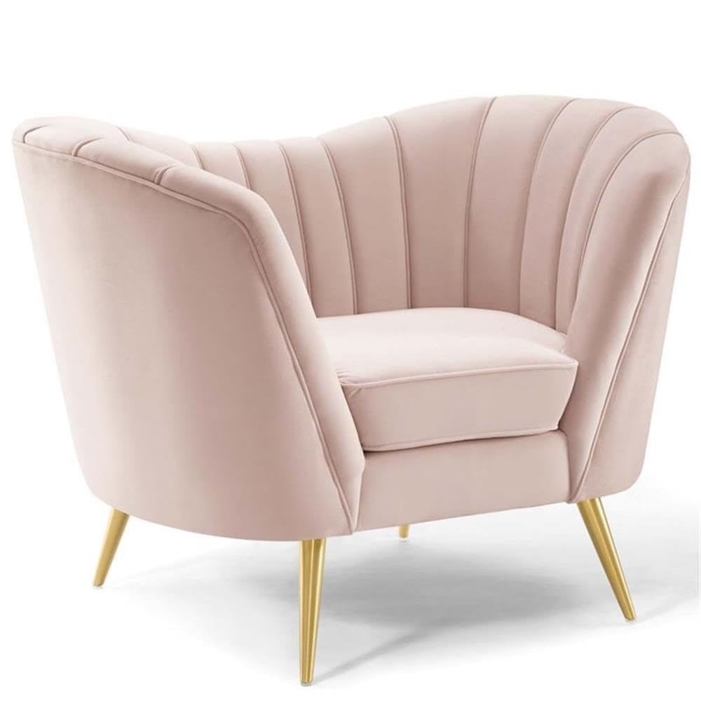 Modway Opportunity Performance Velvet Armchair Set Of 2, Pink