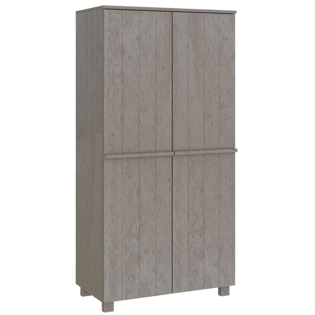 Vidaxl Solid Pinewood Wardrobe, Hamar Series, 35&quot;X19.7&quot;X70.9&quot;, Elegantly Designed In White Color, Spacious Compartments For Organized Storage