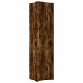 vidaXL Highboard Smoked Oak 17.7inchx16.7inchx72.8inch Engineered Wood