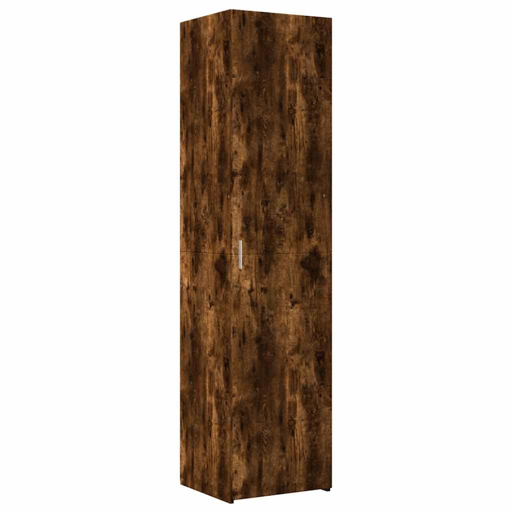 vidaXL Highboard Smoked Oak 17.7inchx16.7inchx72.8inch Engineered Wood