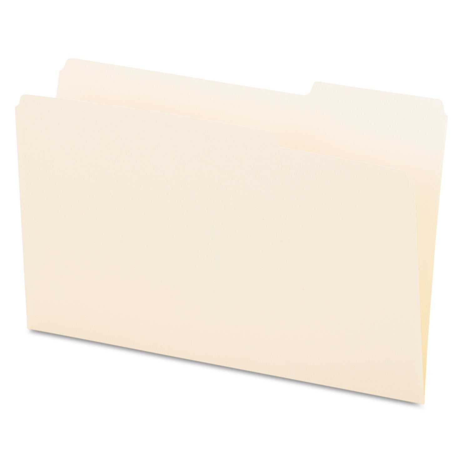 Universal 15123 File Folders, 1/3 Cut, One-Ply Top Tab, Third Position, Legal, Manila, 100/Box