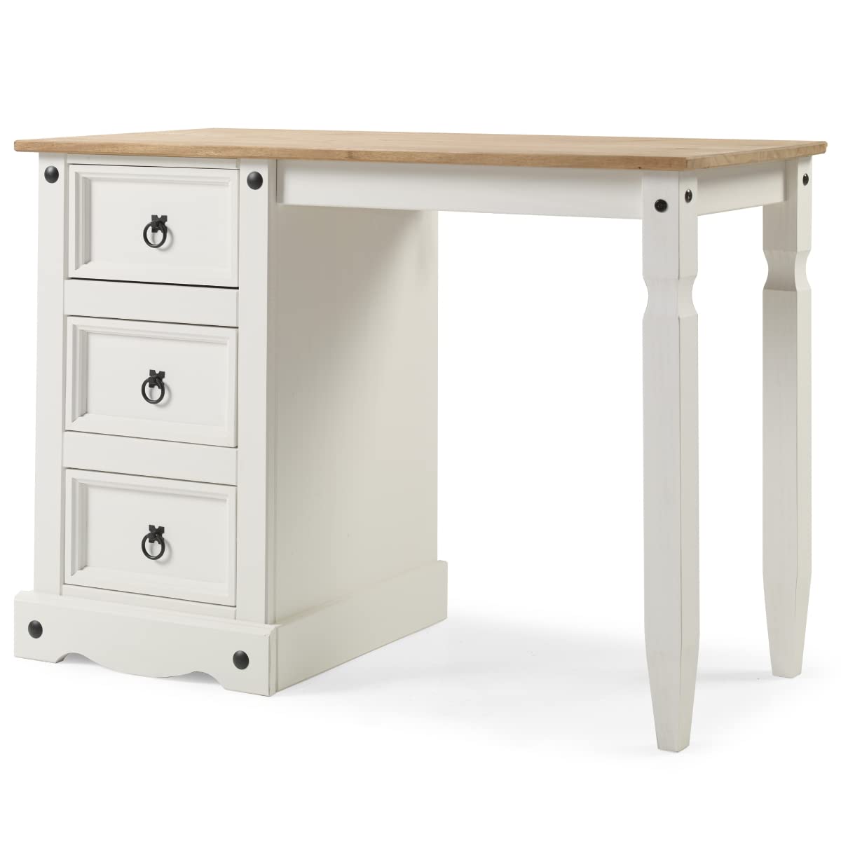 American Furniture Classics Cottage Series Wood Vanity/Desk, Corona Snow