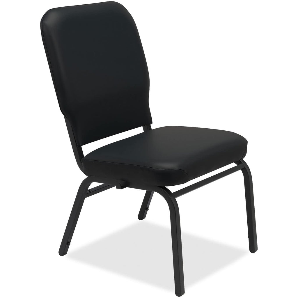 Lorell Vinyl Back/Seat Oversized Stack Chairs, 5" Height X 8" Width X 16.9" Length