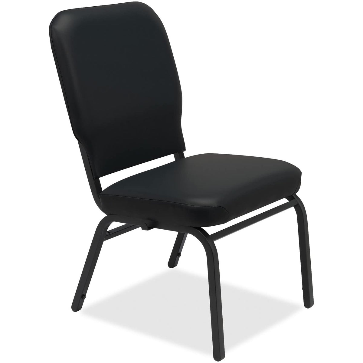 Lorell Vinyl Back/Seat Oversized Stack Chairs, 5&quot; Height X 8&quot; Width X 16.9&quot; Length