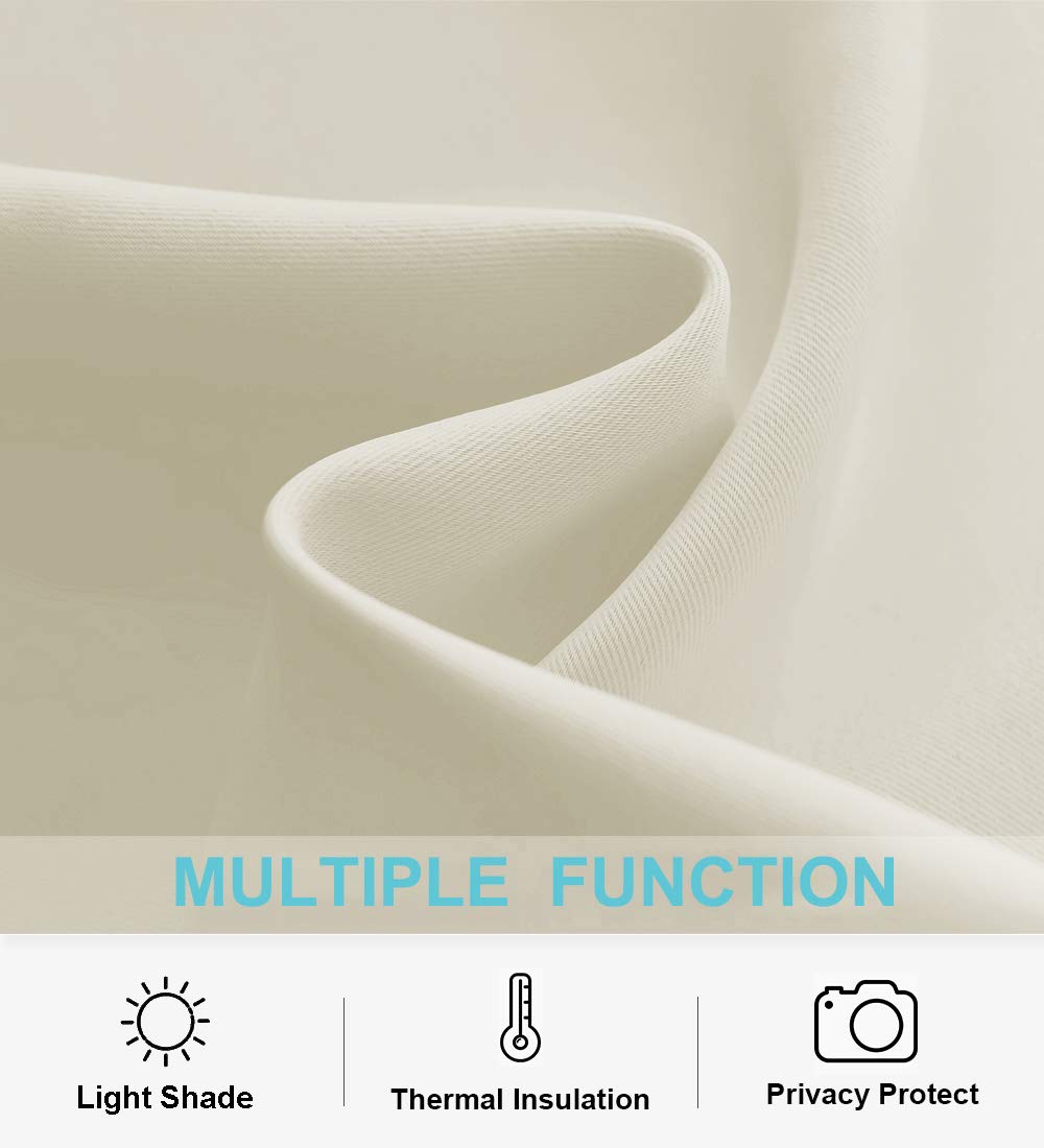 Ryb Home Blackout Curtain Tiers - Thermal Insulting Half Window Decor For Bedroom Bathroom Kitchen Kids Nursery Privacy Drapes,