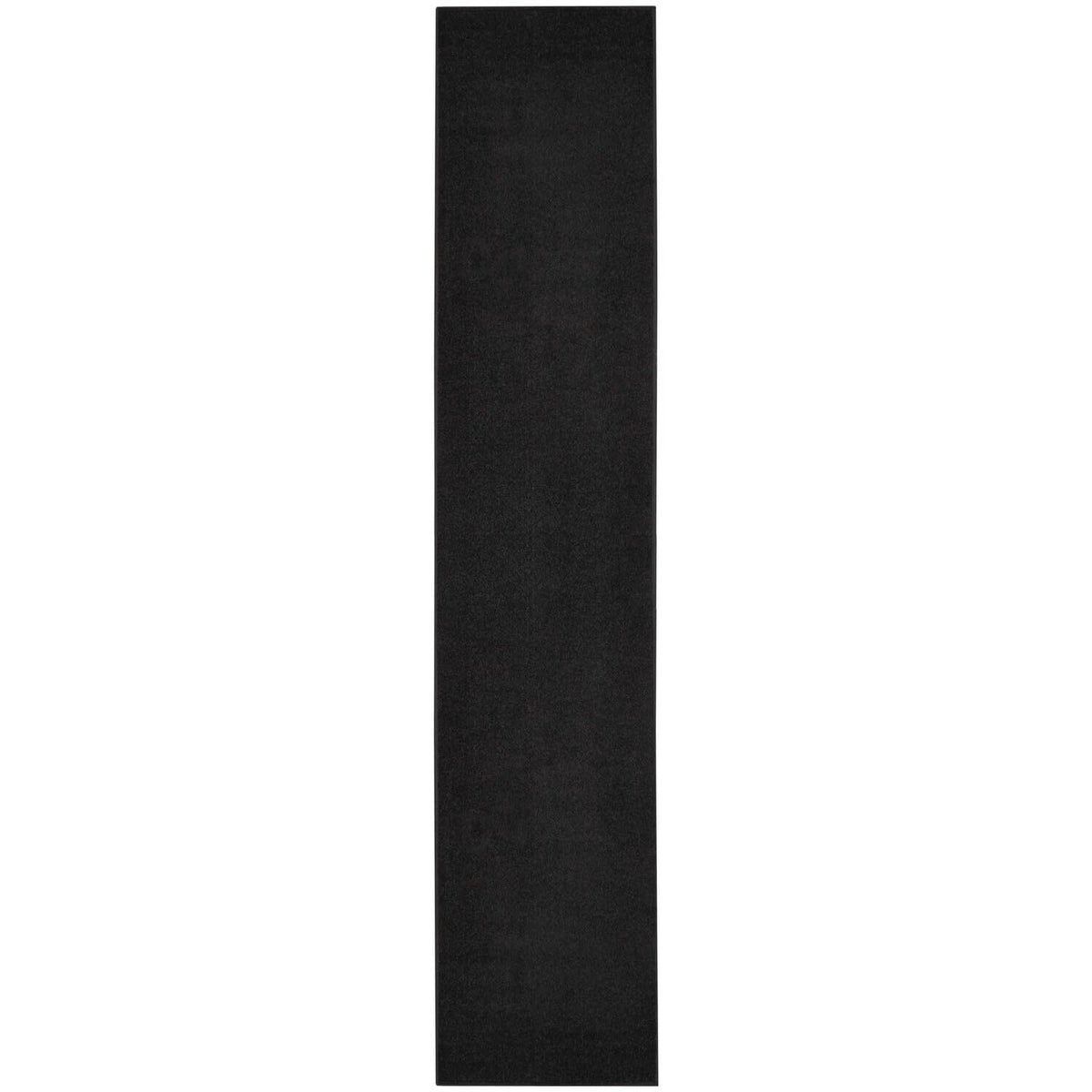 Nourison Essentials Indoor/Outdoor Black 2'2' X 20 Area Rug, Easy Cleaning, Non Shedding, Bed Room, Living Room, Dining Room, B