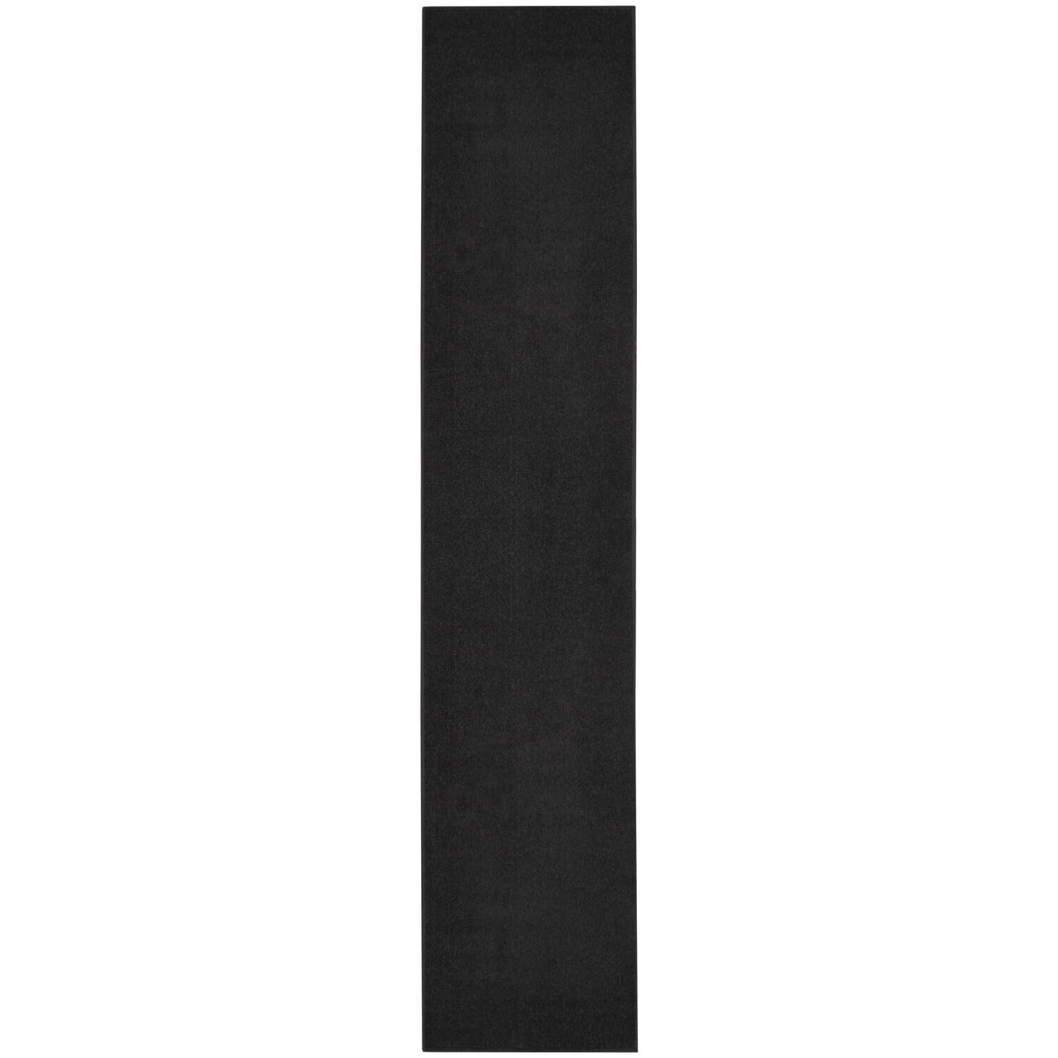 Nourison Essentials Indoor/Outdoor Black 2'2' X 20 Area Rug, Easy Cleaning, Non Shedding, Bed Room, Living Room, Dining Room, B