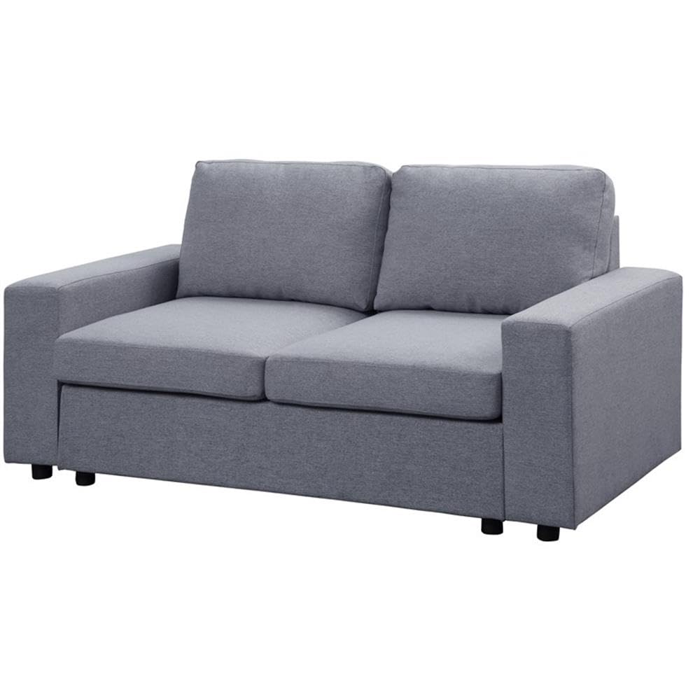 Lilola Home Winter Light Gray Linen Loveseat