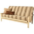 Kodiak Furniture Monterey Antique White Wood Futon with Parma Gray Mattress