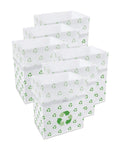 Clean Cubes 13 Gallon Disposable Trash Cans (6-Pack). Reusable Garbage and Recycling Bins for Parties, Events, and More (Recycle