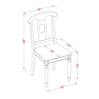 East West Furniture KEC-WHI-W Kenley Kitchen Dining Chairs - Napoleon Back Wood Seat Chairs, Set of 2, Buttermilk & Cherry