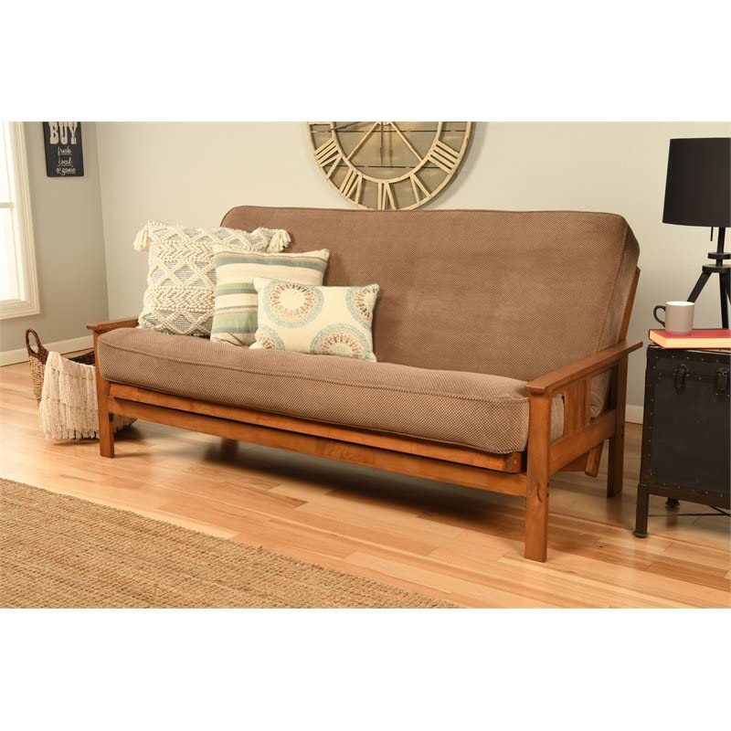 Kodiak Furniture Monterey Barbados Sofa with Marmont Mocha Brown Fabric Mattress