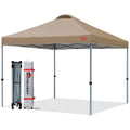Mastercanopy Durable Ez Pop-Up Canopy Tent With Roller Bag (10X10, Khaki)