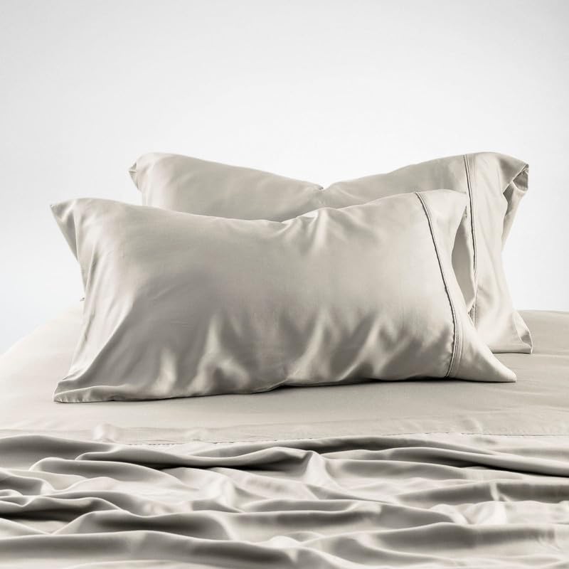 Olive + Crate Eucalyptus Cooling Pillowcase And Sheet Sets California King Size, 100% Certified Tencel Fiber, Softer Than 100% V