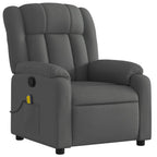 vidaXL Massage Recliner Chair - Dark Gray Fabric | 6-Point Vibration Massage | Thickly Padded | Adjustable Footrest & Backrest | Durable Wood & Metal Frame