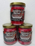 Smoke Odor Exterminator 13 oz Jar Candle, Dragons Blood Set of Three Candles.