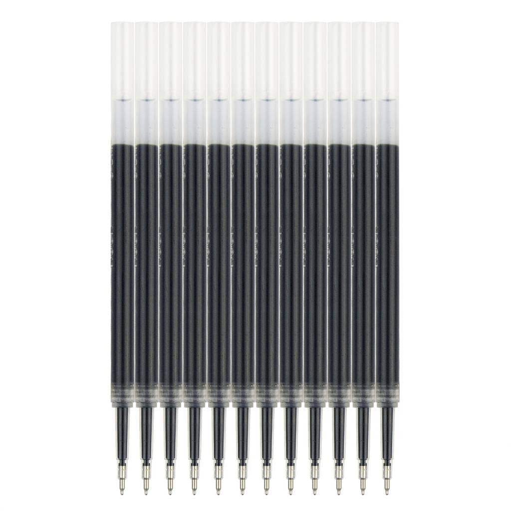 Idcrea Gel Ink Pen Refills Retractable Click Black Ink 0.5Mm Needle Fine Point Smooth Writing Long Lasting 12 Count