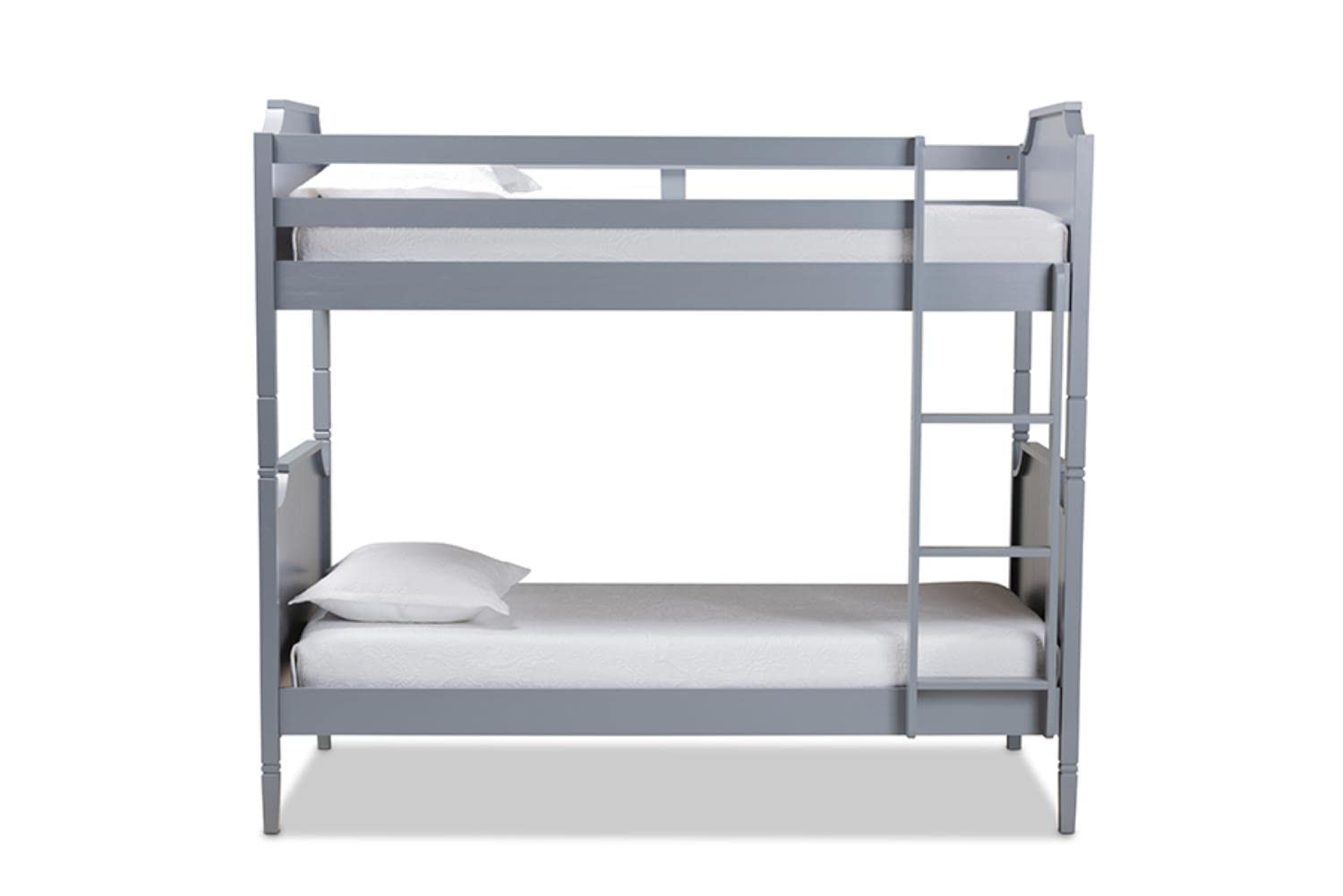 Baxton Studio Mariana Traditional Transitional Grey Finished Wood Twin Size Bunk Bed